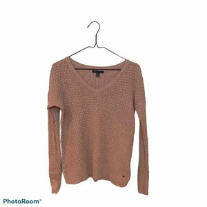 American Eagle Outfitters Knit VNeck Sweater pink Size XS